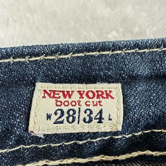 Mek Denim Women's Size 28x34 New York Bootcut Jeans Studded Flap Pockets - Picture 6 of 13